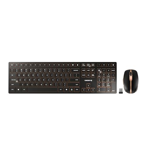 CHERRY Wireless Keyboard and Mouse Set JD-9100US-2 QWERTY Black/Bronze