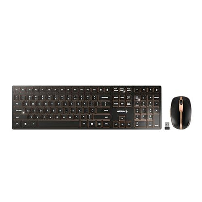CHERRY Wireless Keyboard and Mouse Set JD-9100US-2 QWERTY Black/Bronze