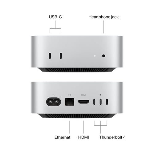 Apple 5x5 inches MU9E3LL/A Desktop Computer with M4 Chip, 16GB RAM, 512GB SSD, Gigabit Ethernet