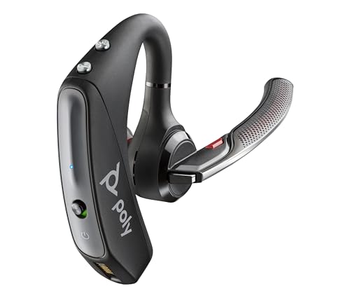 POLY Voyager 5200 203500-101 Bluetooth Mono Headset - Mono, Active Noise Cancellation, Bluetooth 5.0