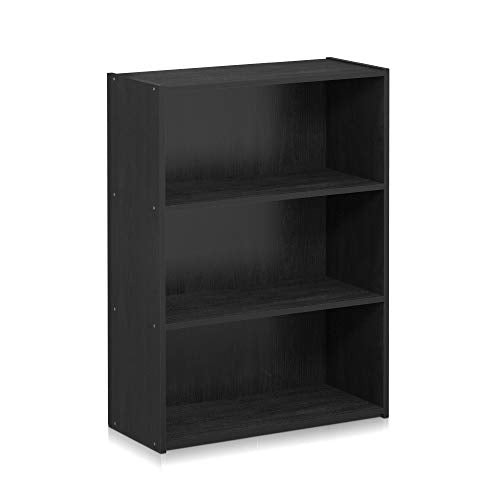 Furinno 3-Tier Bookshelf 11208AM Floor Mount Americano