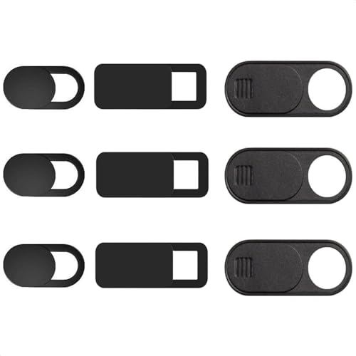 California JOS 9 Pack (3 Large + 3 Medium + 3 Small) 0.03 inch Webcam Cover Slide Privacy Blocker
