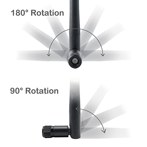 Rydocyee Dual Band WiFi Antenna 2400-2500MHz, 5150-5850MHz 3dBi 2 Pack