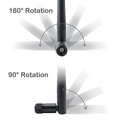 Rydocyee Dual Band WiFi Antenna 2400-2500MHz, 5150-5850MHz 3dBi 2 Pack