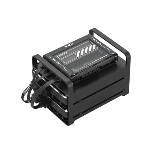 Zimablade Mini NAS Server Kit Intel Quad-Core 16GB 2-Bay Black Metal Tempered Glass