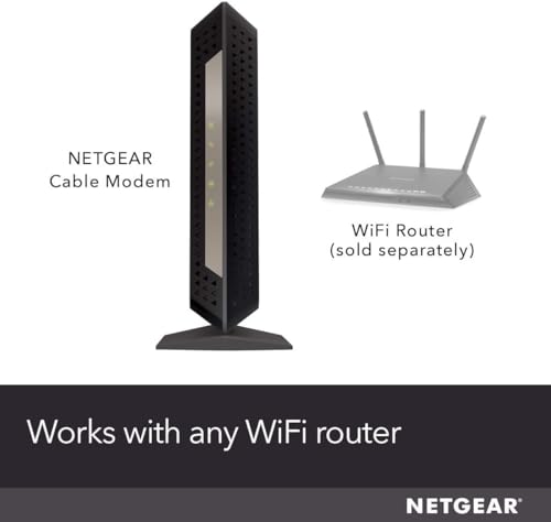 Netgear Gigabit Cable Modem CM1000 DOCSIS 3.1 Ethernet 1 Port 1Gbps Black