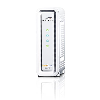 ARRIS 1-Port SB6190 Cable Modem, 960 Mbps Downstream/Upstream Rate, Ethernet Connectivity, White