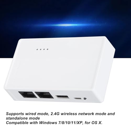 Yoidesu Wireless Print Server USB2.0 480Mbps LAN 100Mbps Multi-Printer