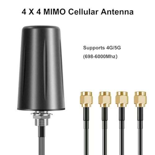 Slinkdsco 4x4 MIMO Omnidirectional 698-6000MHz Antenna 5dBi 50 Ohm Computer Networking Antenna
