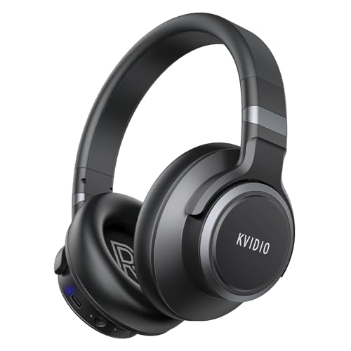 KVIDIO 70 Hours WH304A Bluetooth Active Noise Cancelling Headphones Over Ear Wireless