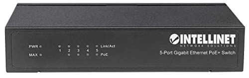 INTELLINET 4-Port Gigabit Ethernet Switch Model 561228, 1000 Mbps, Unmanaged, Metal Case