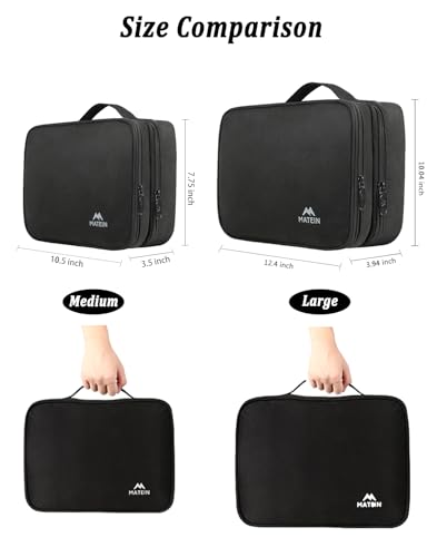 MATEIN Medium 1225BLK Waterproof Electronics Organizer Case