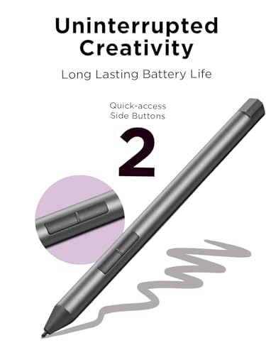 Lenovo Digital Pen 2 4096 Levels Pressure Lithium Alkaline Plastic Grey 4X81H95633