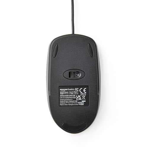 Amazon Basics 3-Button USB Wired Mouse MSU0939