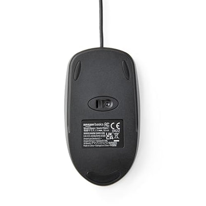Amazon Basics 3-Button USB Wired Mouse MSU0939
