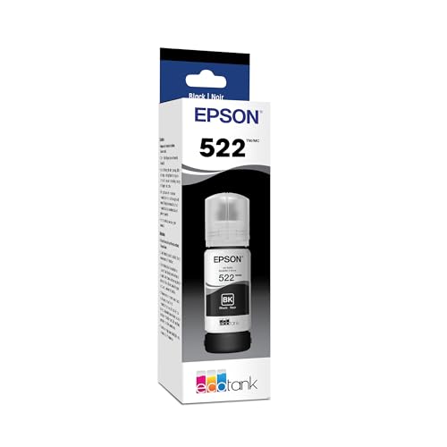 Epson 522 EcoTank Ink Bottle T522120-S High Yield 7500 Pages Black