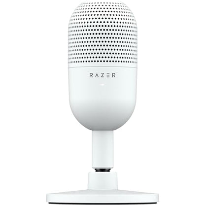 Razer 3.59x3.59x6.38 inches Seiren V3 Mini USB Microphone - Supercardioid Polar Pattern - Condenser - 20Hz-20KHz Frequency Response - 78dB SNR - 1 Channel - White