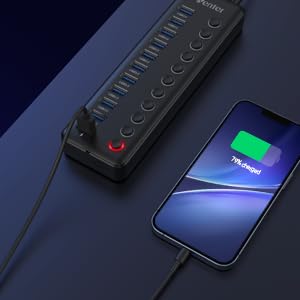 WENTER 11-Port USB Hub KDP-AF120300U Powered USB 3.0