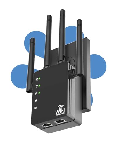 GEYILO 1200Mbps WiFi Extender WD-R1200U Dual-Band Coverage 12880 sq ft