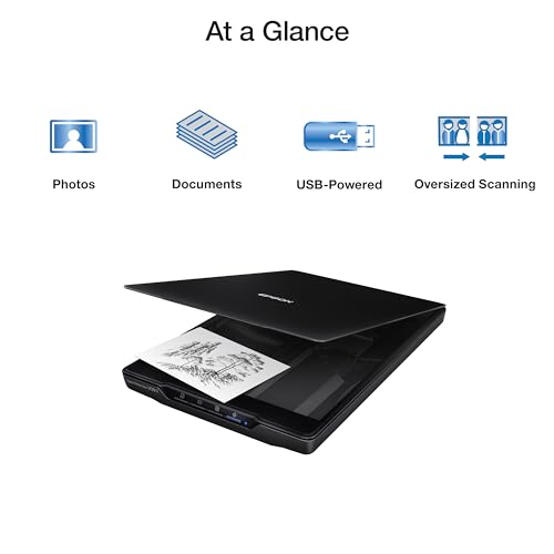Epson Flatbed Scanner V39 II 4800 dpi CIS Document and Photo Scanner USB