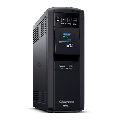 CyberPower 14x3.9x11 inches CP1500PFCLCD PFC Sinewave UPS 1500VA/1000W Mini Tower