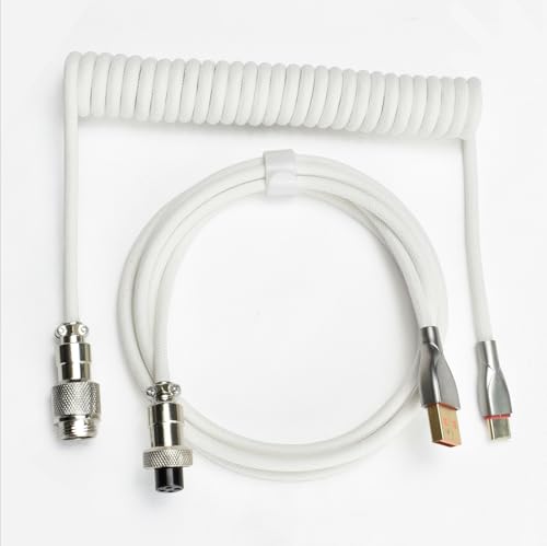 CC MALL 1.5m Type-C Detachable Coiled Keyboard Cable USB-A to USB-C Connector