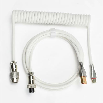 CC MALL 1.5m Type-C Detachable Coiled Keyboard Cable USB-A to USB-C Connector