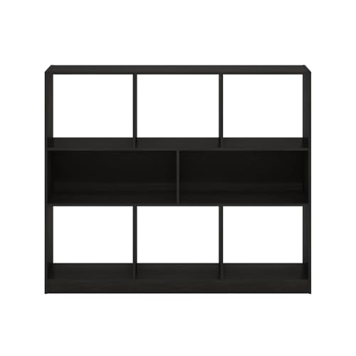 Furinno 8-Cube RL24345BEX Wall Mount Storage Organizer 150 lb Capacity, Dark Espresso