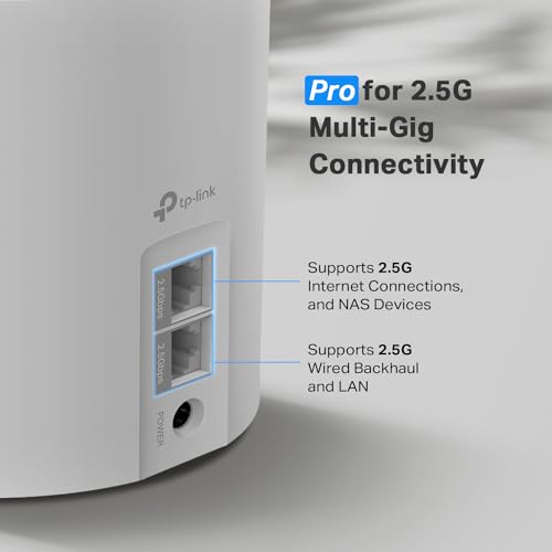 TP-Link Deco X55 Pro (3-Pack) Mesh Wi-Fi 6 AX3000 Whole Home System - Coverage Up to 6500 Sq.Ft, 2x2.5G Ports