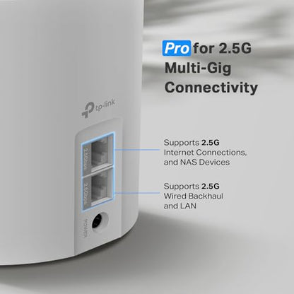 TP-Link Deco X55 Pro (3-Pack) Mesh Wi-Fi 6 AX3000 Whole Home System - Coverage Up to 6500 Sq.Ft, 2x2.5G Ports