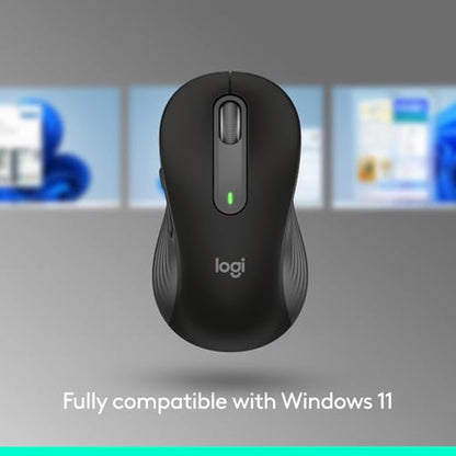 Logitech M650 L Mouse 4000 DPI Optical Bluetooth Wireless Black Right-Handed