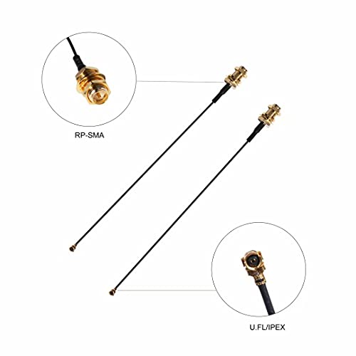 QUEENTI 8dBi Dual Band Wi-Fi Antenna 2.4GHz-5.8GHz Omni-Directional 4 Count