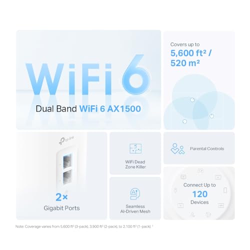 TP-Link 9.84 in x 9.84 in Deco W4500 AX1500 Mesh Router System