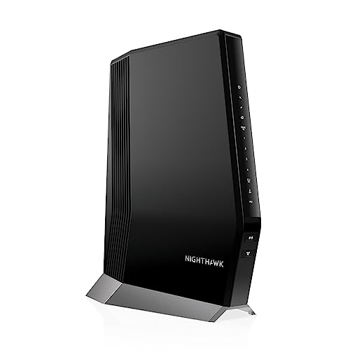 NETGEAR CAX80-100NAS WiFi 6 Cable Modem Router - Dual-Band, 6Gbps Speed, DOCSIS 3.1, Ethernet, Wi-Fi, 2500 Sq Ft Coverage