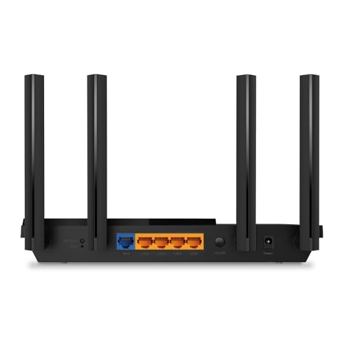 TP-Link Archer AX21 WiFi 6 Router - Dual Band, 1200 Mbps (5GHz), 574 Mbps (2.4GHz), 4 Antennas, Ethernet, Black