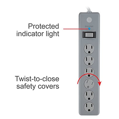 GE 6-Outlet Surge Protector DFTQ-R203 120 Volts 15 Amps