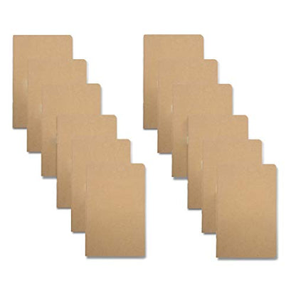 Yansanido 12 Count 5.5 x 3.5 Inches Brown Softcover Pocket Notebook 64 Pages 70 GSM 8 mm Ruled