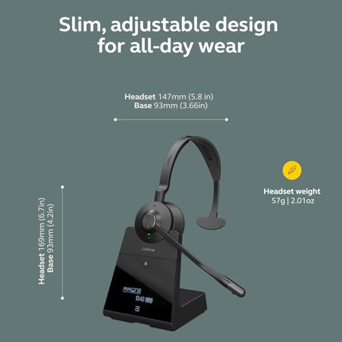Jabra Engage 65 SE 9653-553-125 Wireless Headset - On Ear - Active Noise Cancelling - DECT - Black