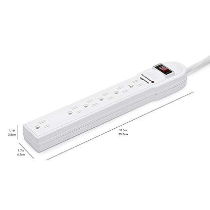 Amazon Basics 6-Outlet Surge Protector Power Strip 791 Joules 15A 125V