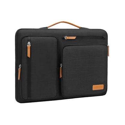 MOSISO 16 Inch Laptop Sleeve MO-15-FP-SOP-BRWPUHD-FTFPKT-BT-BF-BK