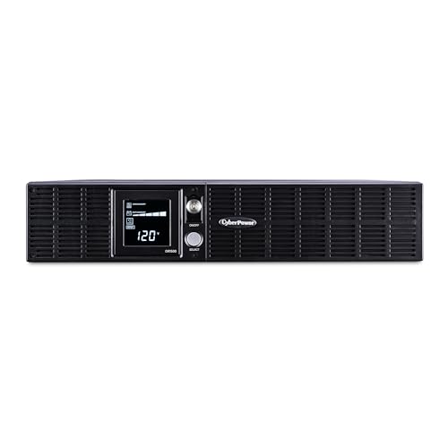 CyberPower 900W OR1500LCDRT2U UPS System with 8 Outlets, Metal, Black