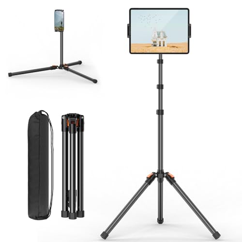 XXZU 72 Inches VCT-5229 Adjustable Tablet Floor Stand Tripod for 4.7-13" Devices