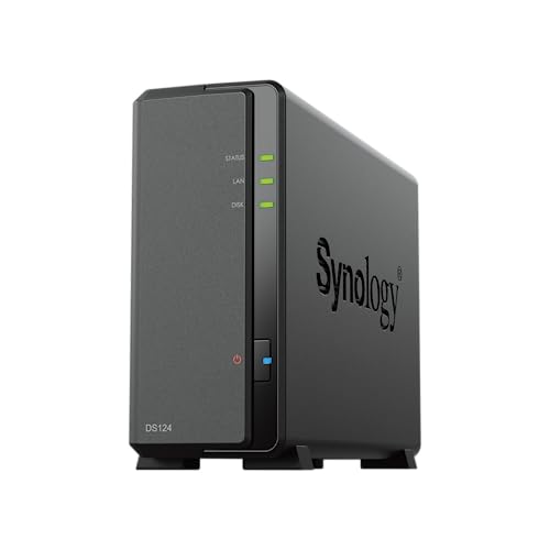 Synology DS124 Network Attached Storage (NAS) 1-Bay Model