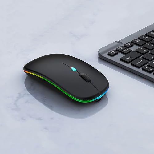 WREANU Wireless Bluetooth Mouse Dual Mode BT 3.0/5.2 2.4G Compact Portable Mice