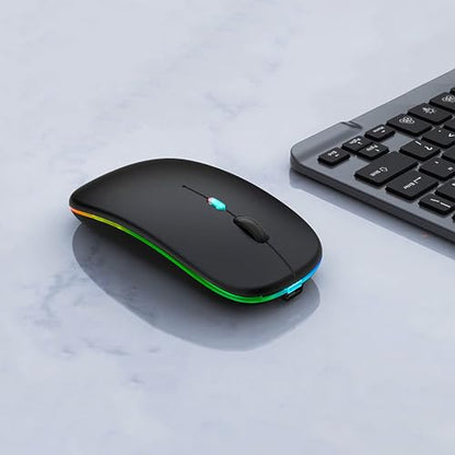 WREANU Wireless Bluetooth Mouse Dual Mode BT 3.0/5.2 2.4G Compact Portable Mice