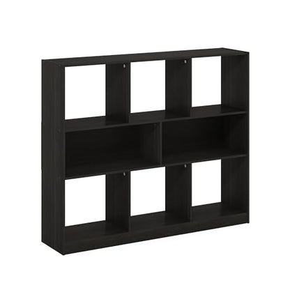 Furinno 8-Cube RL24345BEX Wall Mount Storage Organizer 150 lb Capacity, Dark Espresso