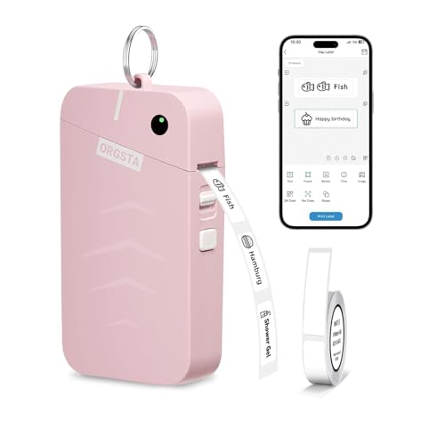 ORGSTA Pink S001 Portable Thermal Label Maker 203 DPI Monochrome Printer