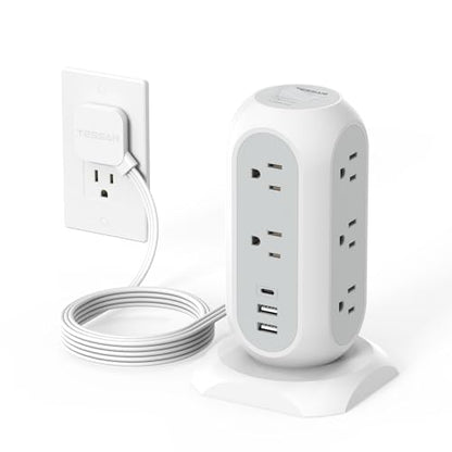 TESSAN 11 Outlet Power Strip TPS02-US-C 125V 13A Type B