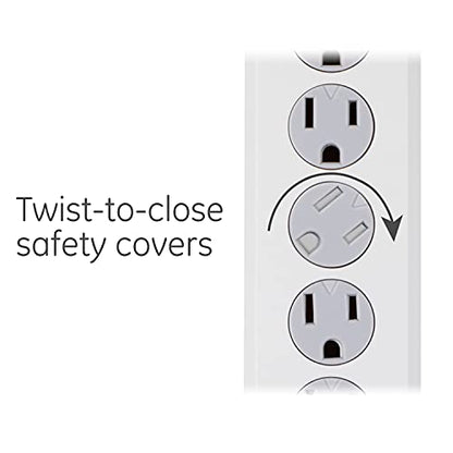 GE 8 Ft 14014 125 Volts 15 Amps Type B 6 Outlet Surge Protector Power Strip