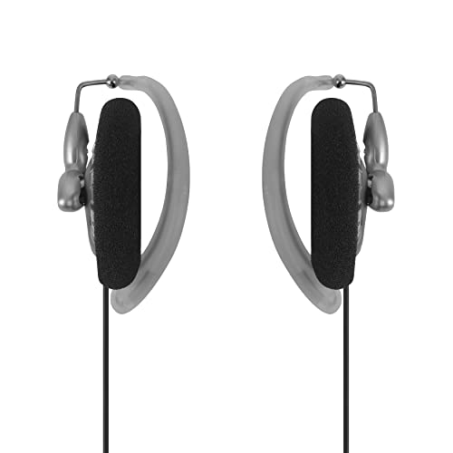 Koss KSC75 On-Ear Clip Headphones, Wired, 4ft Cord, 15Hz-25kHz Frequency Response, Single Unit, White/Gray